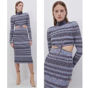 Jonathan Simkhai Fable Midnight Space Dye Midi Sweater Dress. sz. XS